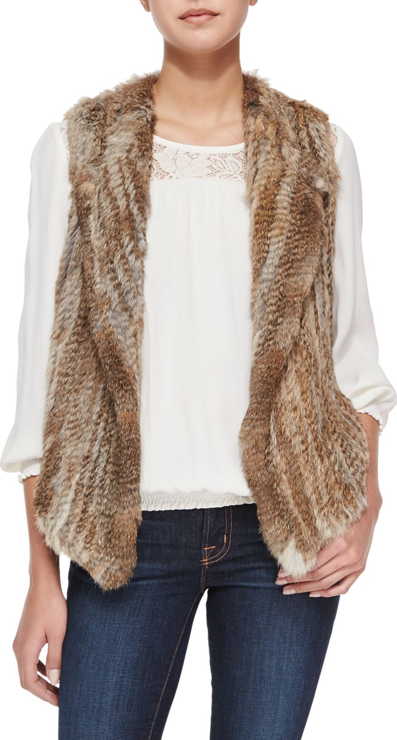 Joie Andoni Rabbit Fur Vest