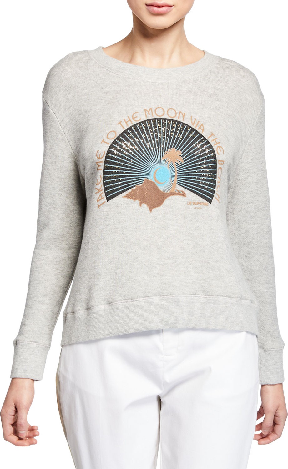 Le Superbe Take Me To The Moon Graphic Sweatshirt