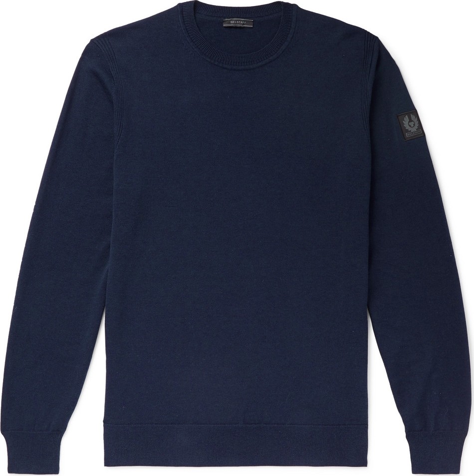 Belstaff Moss Slim-Fit Cotton and Silk-Blend Sweater