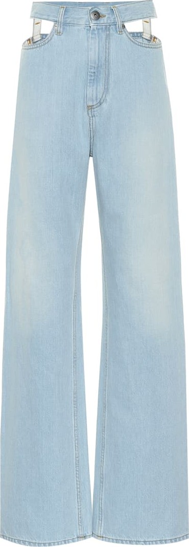 Maison Margiela Cutout high-rise wide-leg jeans