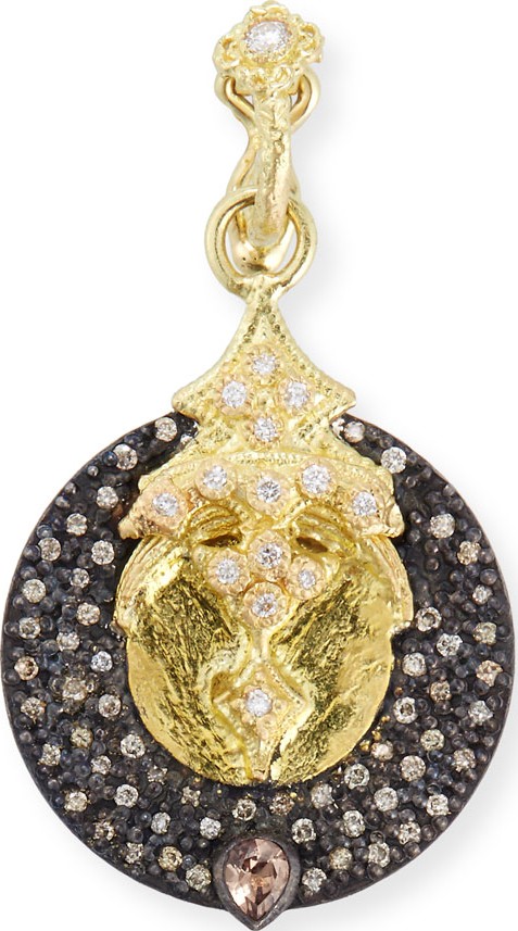 Armenta Old World Disc Enhancer with Diamonds & Color-Change Garnet