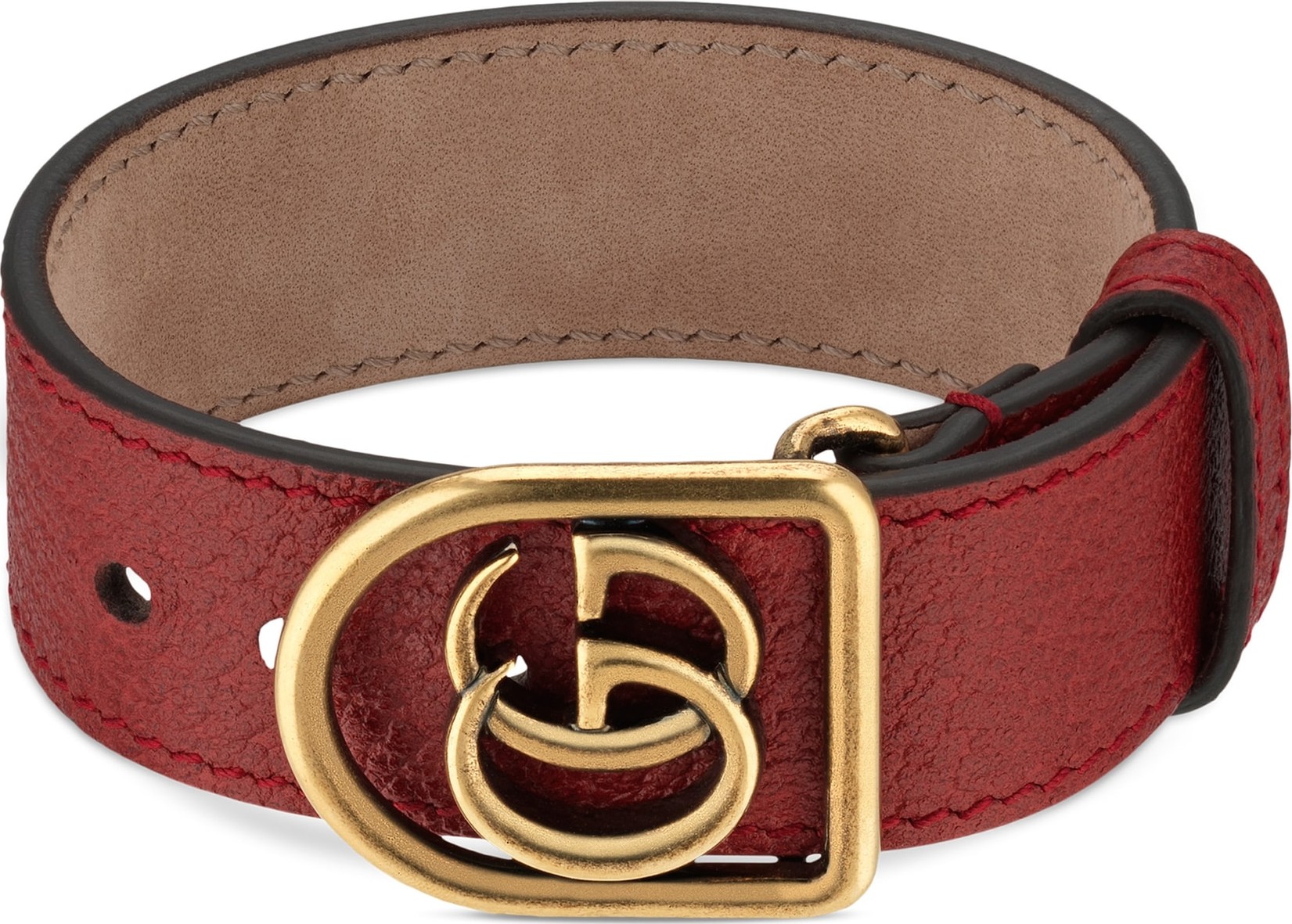 Gucci Double-G Leather Belt Bracelet