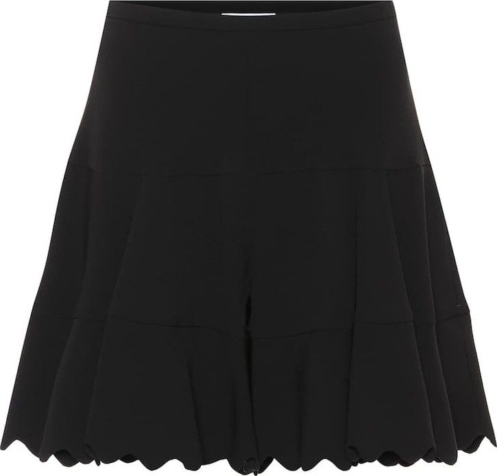 Chloe High-rise crêpe shorts