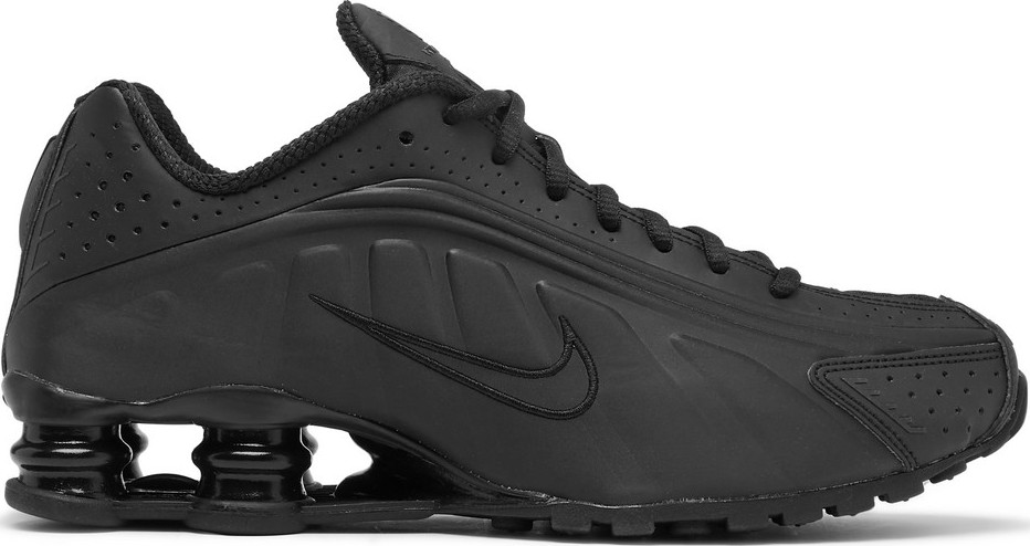 Nike Shox R4 Mesh-Trimmed Faux Leather Sneakers