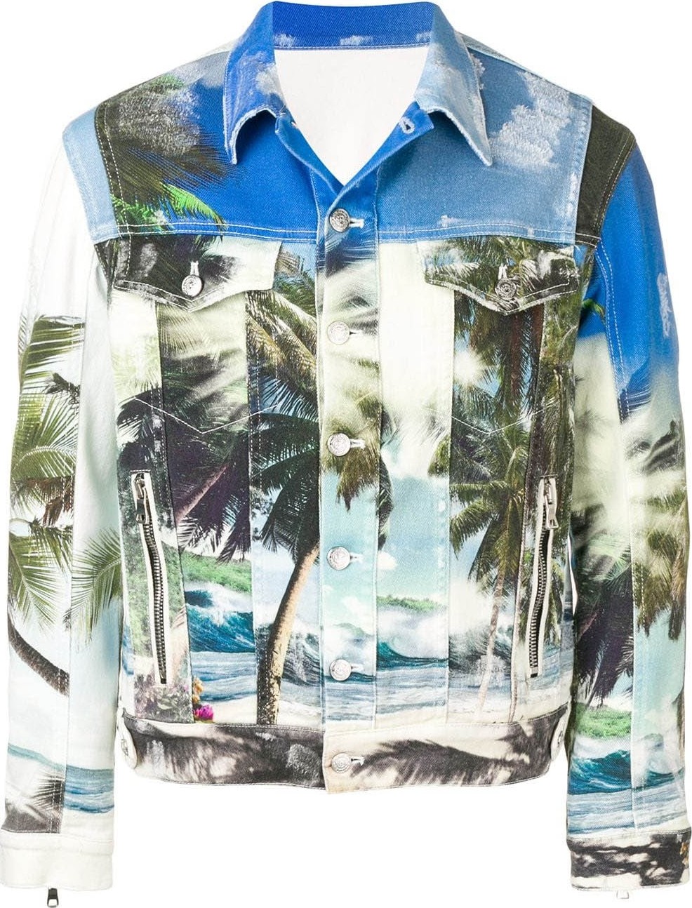 Balmain Beach printed denim jacket