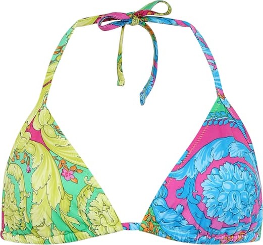 Versace Printed bikini top