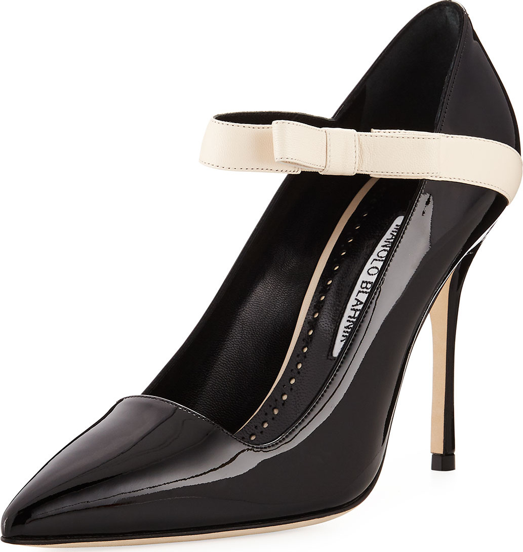 Manolo Blahnik Immaculada Patent Mary Jane Pump, Black