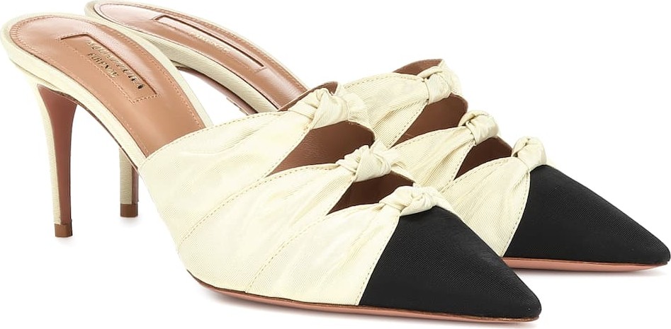 Aquazzura Mondaine grosgrain mules