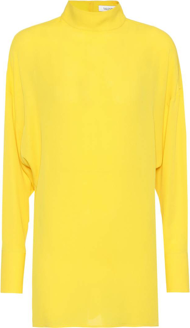 Valentino Mockneck silk blouse