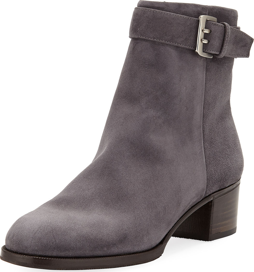 Gravati Suede Booties with Buckle