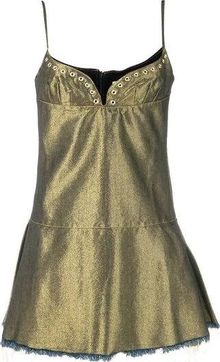 Marques'Almeida eyelet detail mini dress