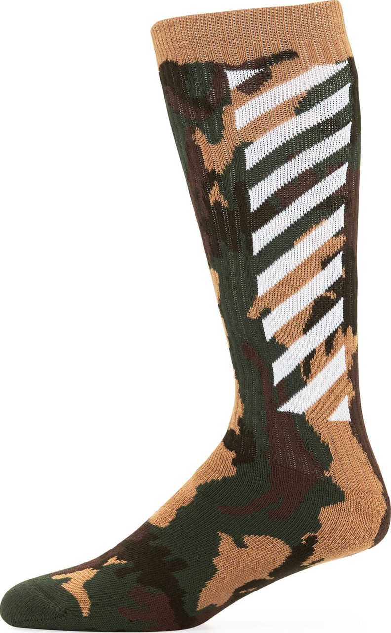 Off White Men's Camouflage Wing-Off Socks