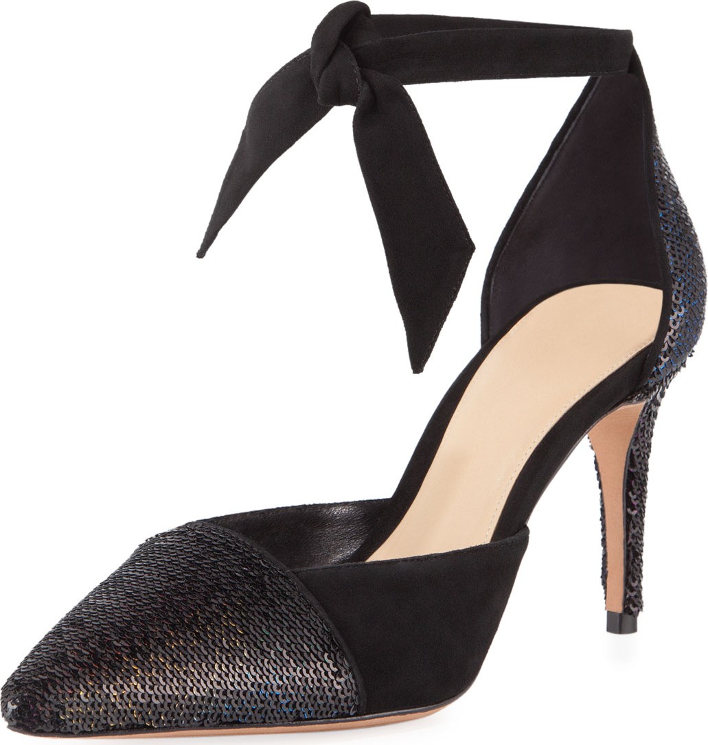 Alexandre Birman Clarita Suede Sequined Pumps