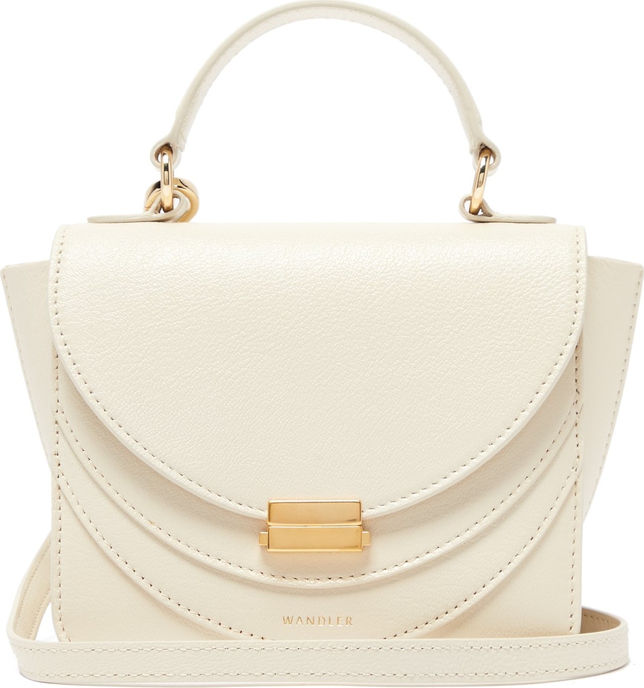 Wandler Luna mini layered-flap leather shoulder bag