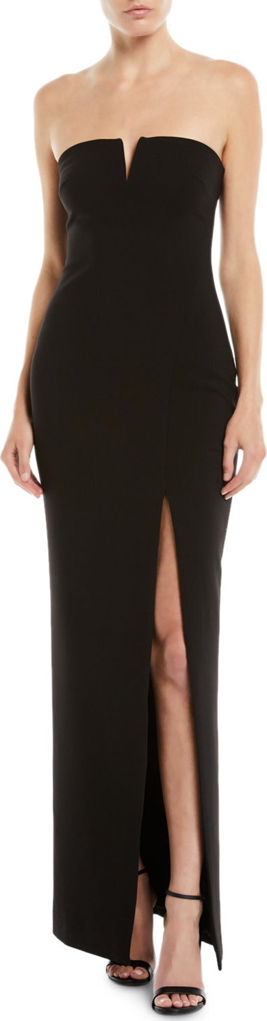 LIKELY Windsor Strapless Gown w/ High Slit