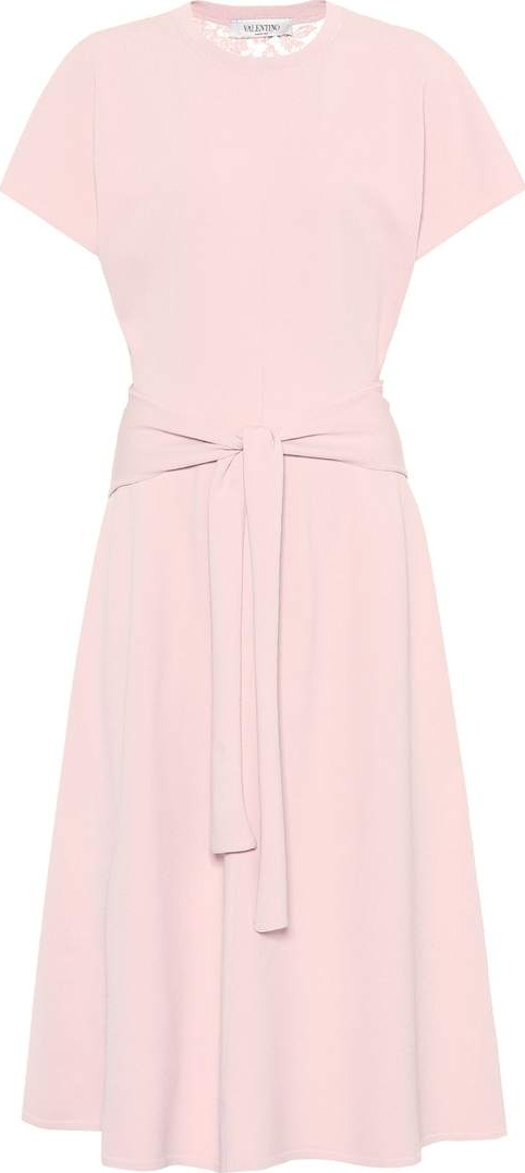 Valentino Lace panel knit midi dress