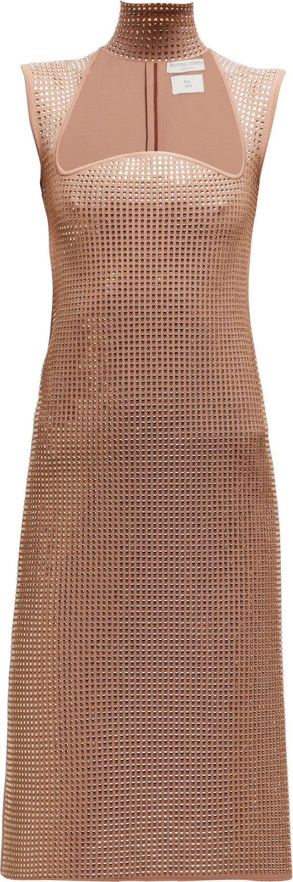 Bottega Veneta Crystal-embellished mesh dress