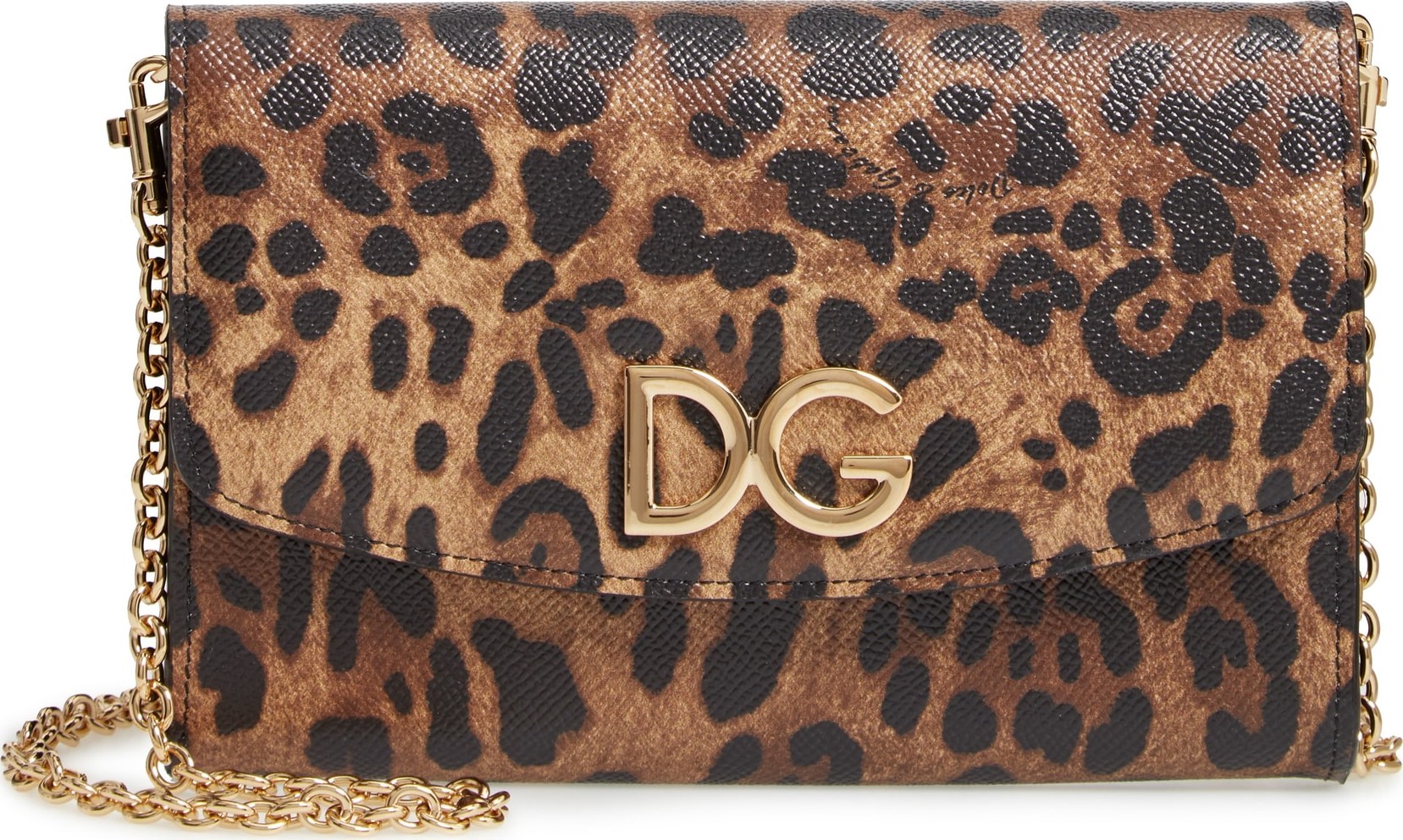 Dolce & Gabbana Leather Wallet on a Chain