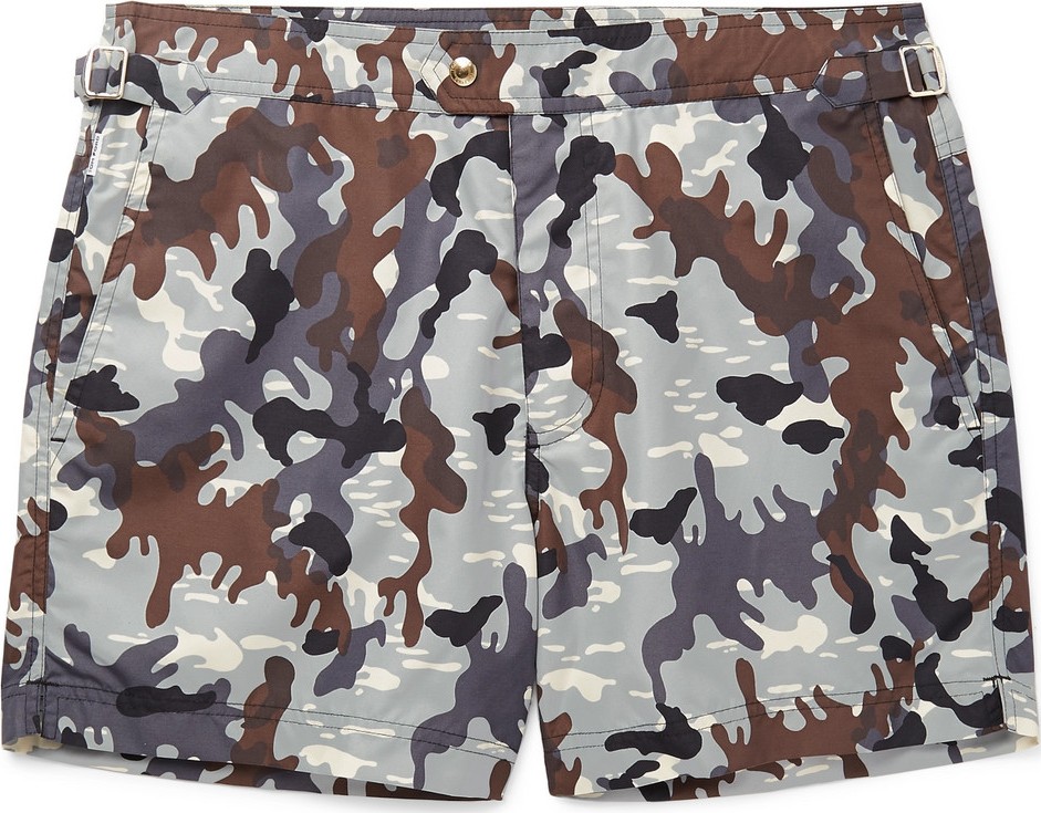 TOM FORD Mid-Length Camouflage-Print Swim Shorts