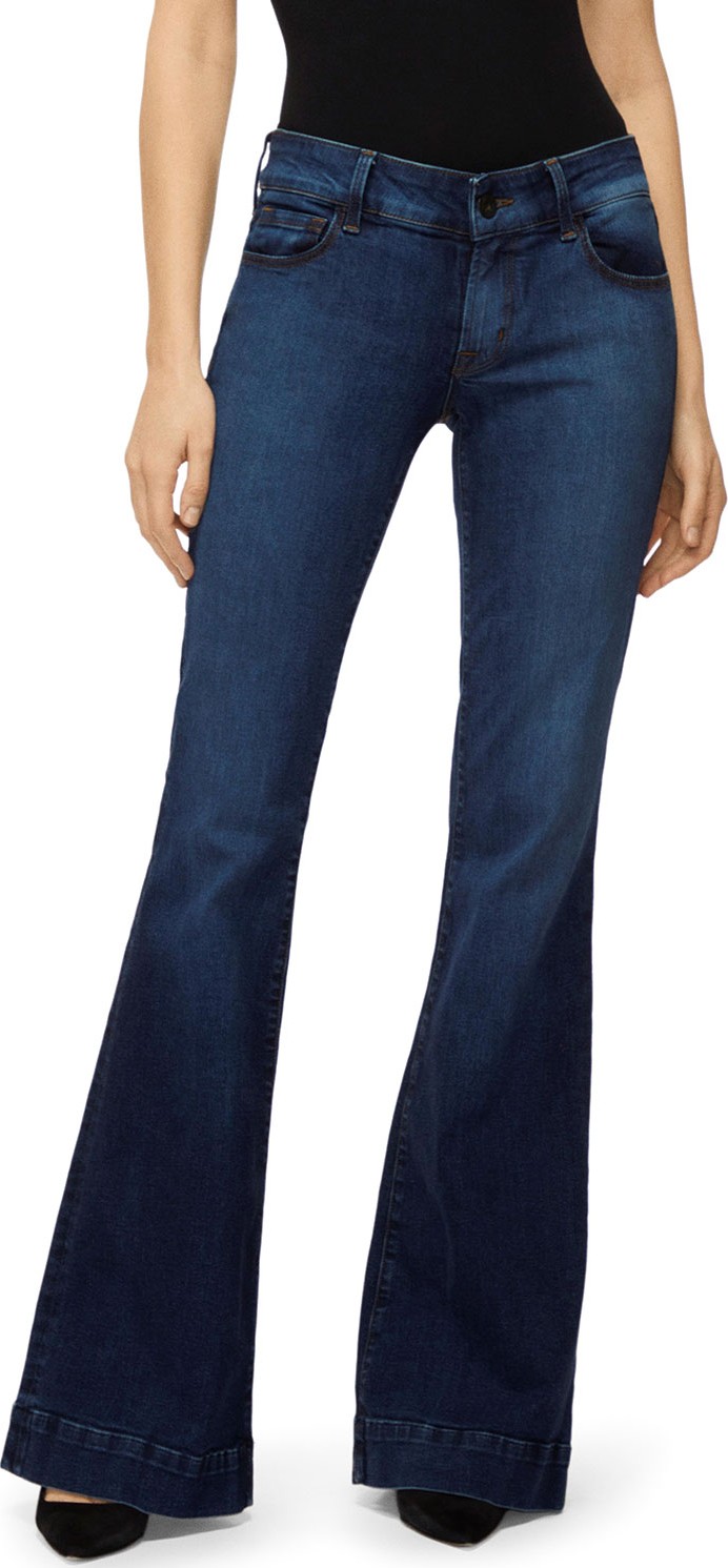 J BRAND Loverstory Mid-Rise Flare-Leg Jeans