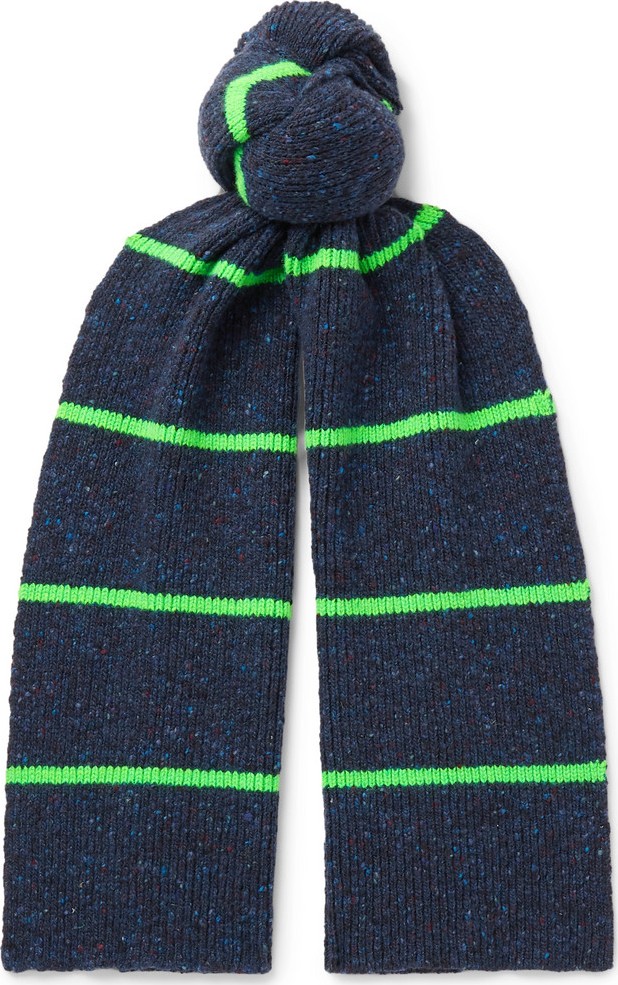 Paul Smith Striped Mélange Wool Scarf