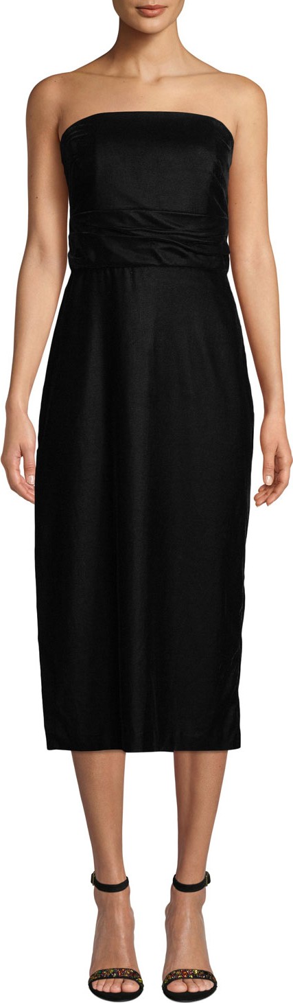 Shoshanna Roxford Strapless Velvet Dress