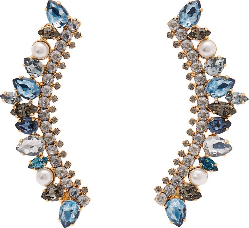 Erdem Arch crystal-embellished earrings