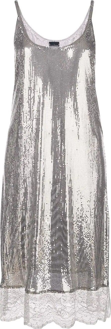 Paco Rabanne lace hem dress