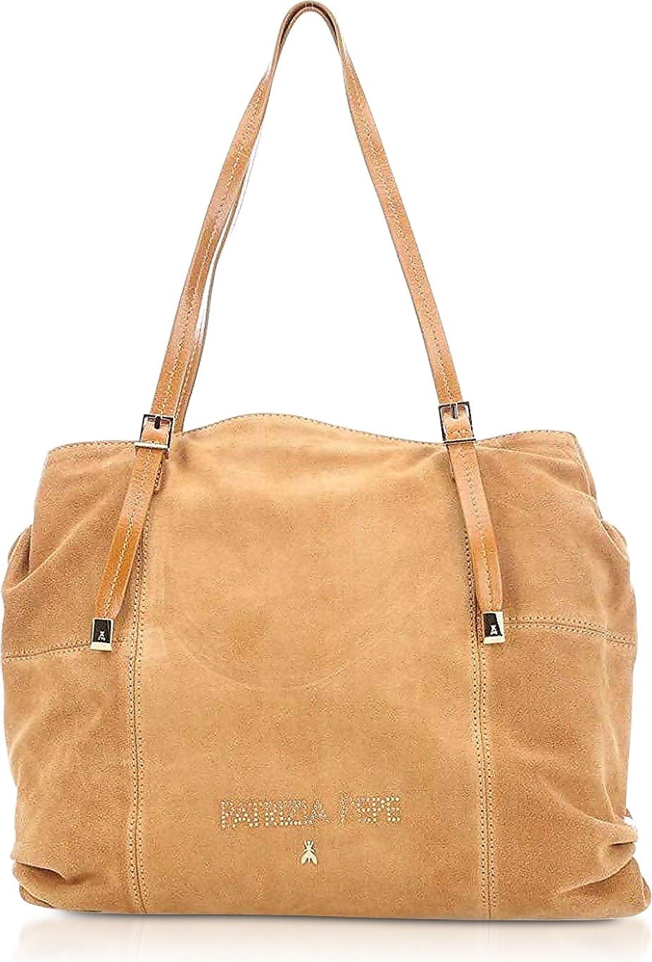 Patrizia Pepe Citrus Natural Beige Suede Leather Tote Bag