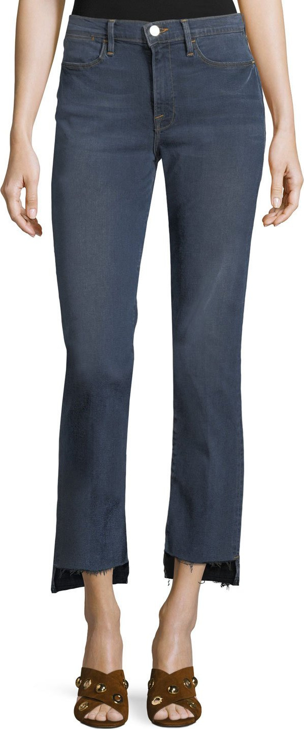 FRAME DENIM Le High Straight-Leg Released-Hem Jeans