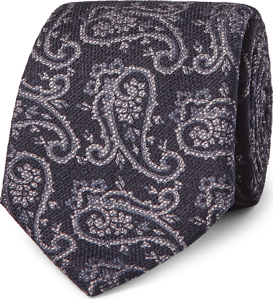 Etro 8cm Paisley Woven Silk and Wool-Blend Tie