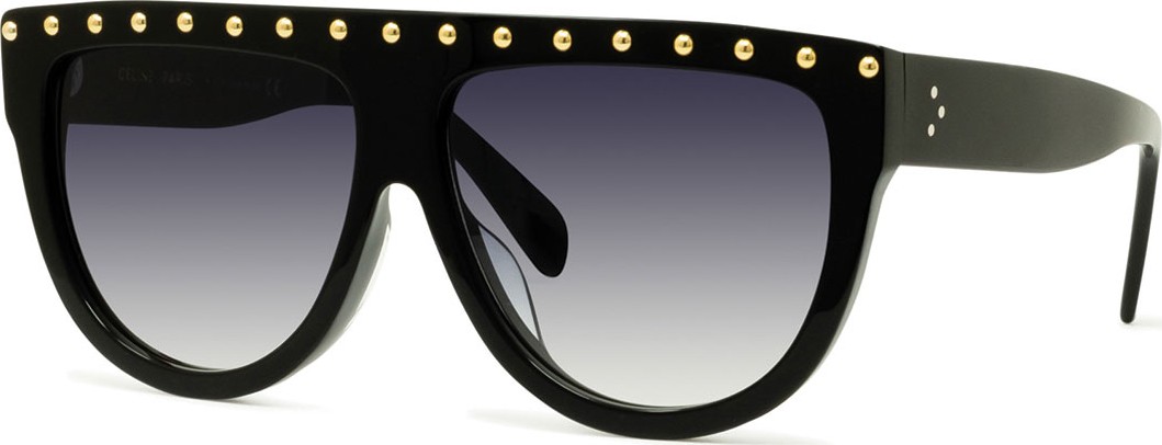 Celine Studded Flattop Shield Sunglasses