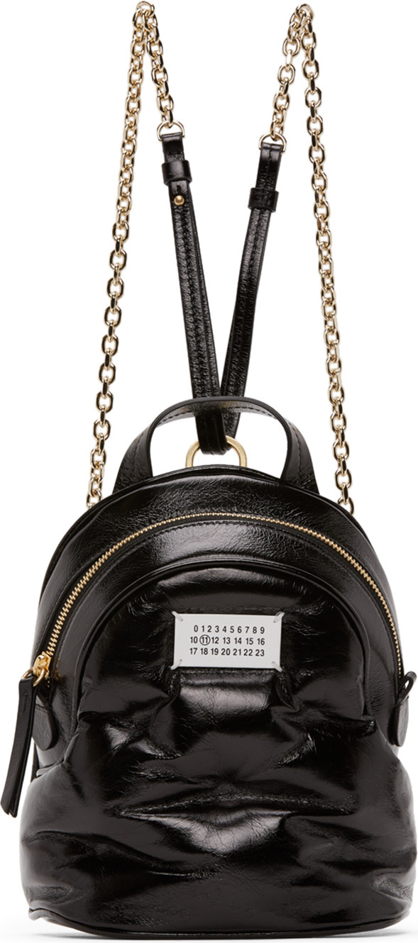 Maison Margiela Black Glossed Glam Slam Backpack