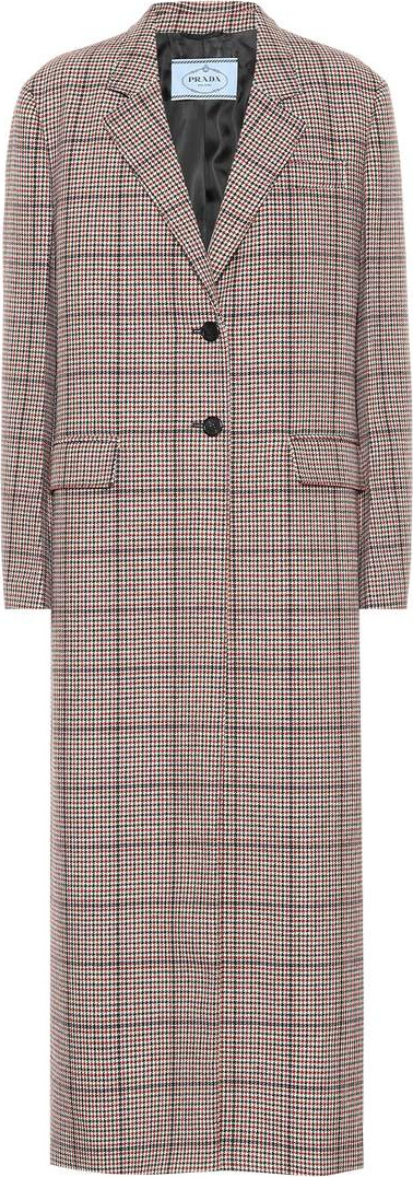 Prada Checked wool coat