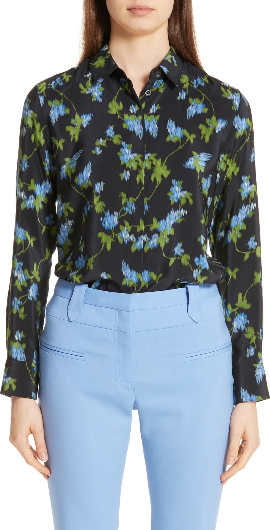 Altuzarra Floral Print Silk Blouse