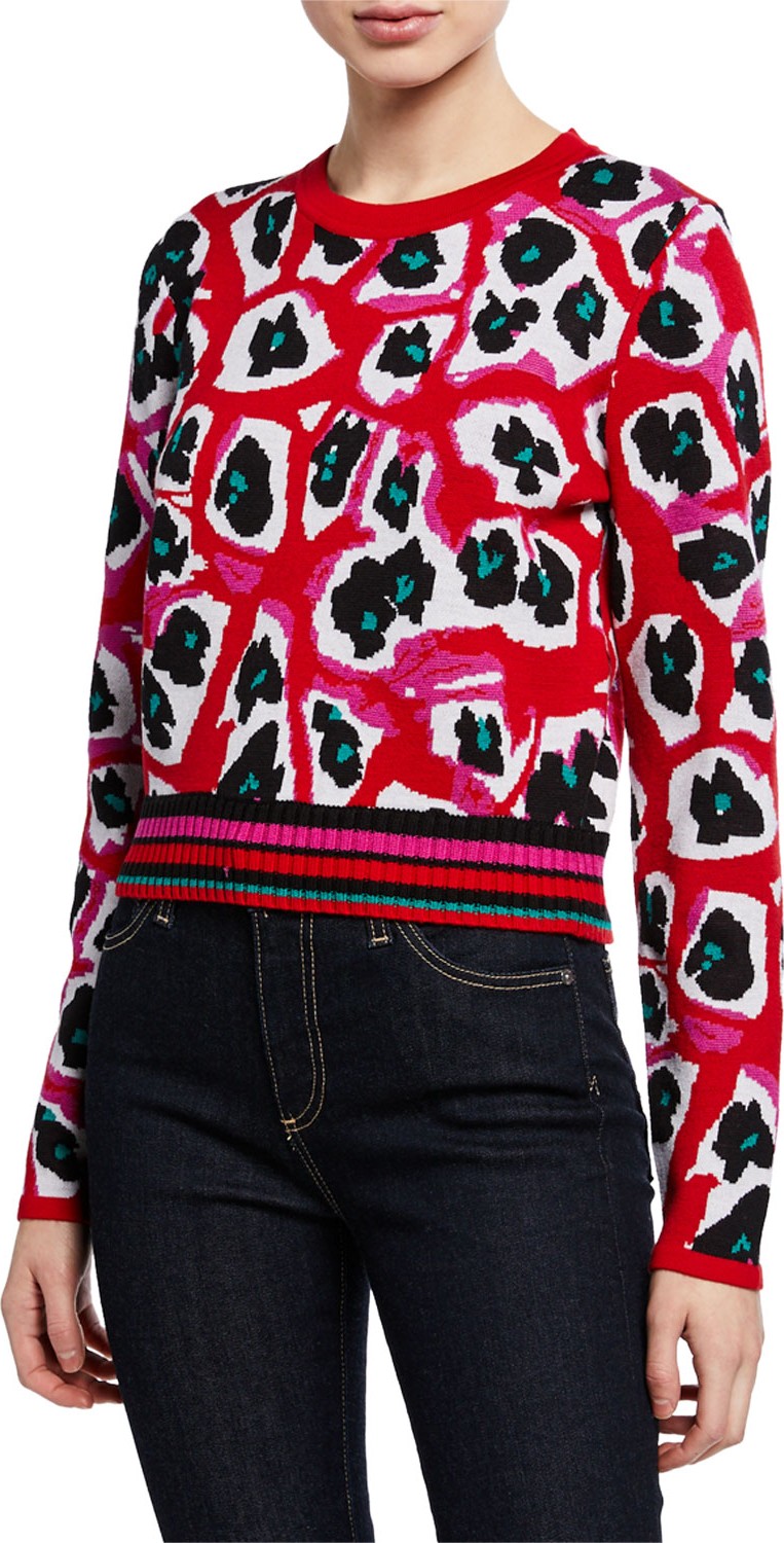 DIANE von FURSTENBERG Harrison Crewneck Wool Pullover Sweater