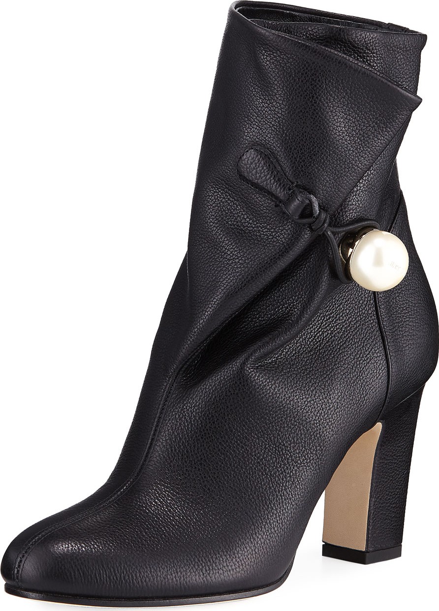 Jimmy Choo Bethanie 85mm Leather Booties