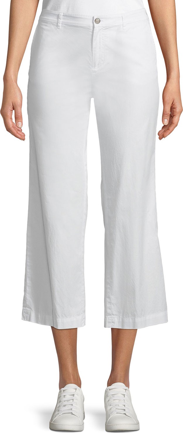 ATM Anthony Thomas Melillo Cropped Straight-Leg Poplin Pants