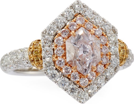 Alexander Laut Fancy-Cut Pink Diamond Ring in 18K Gold