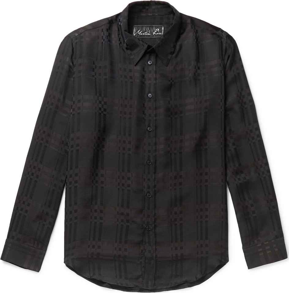 Martine Rose Checked Satin Shirt