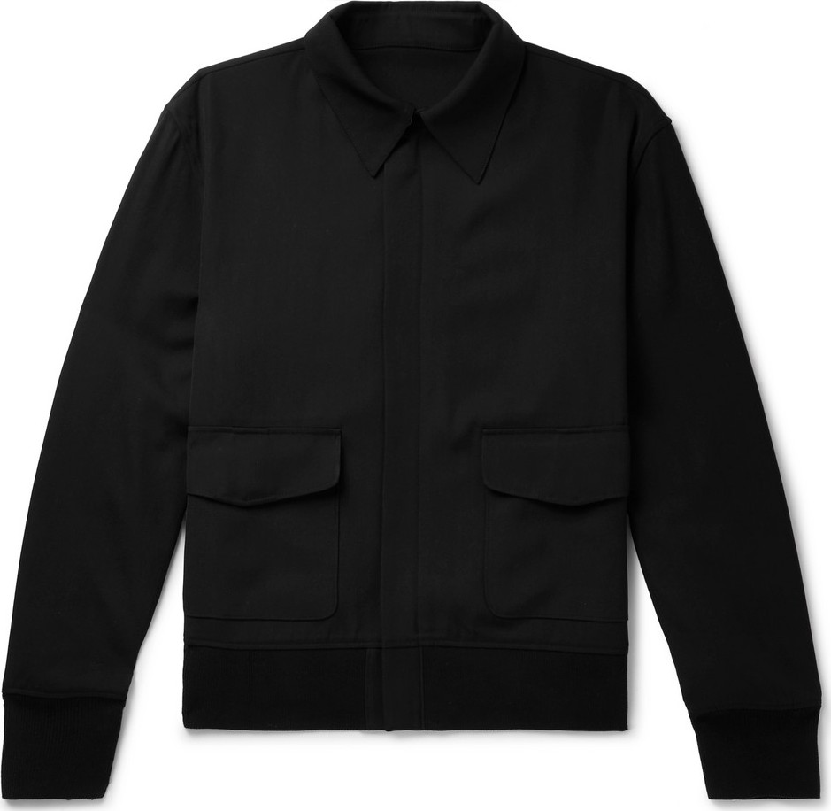 THE ROW Wes Virgin Wool-Blend Twill Bomber Jacket