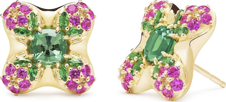 Paul Morelli 18k Gold Quad Blossom Stud Earrings