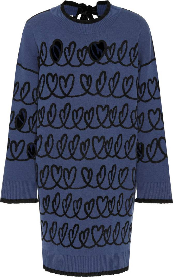 Fendi Intarsia wool-blend dress