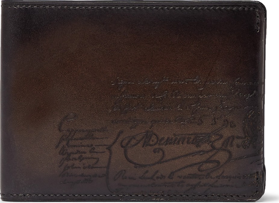 Berluti Essentiel Scritto Leather Billfold Wallet
