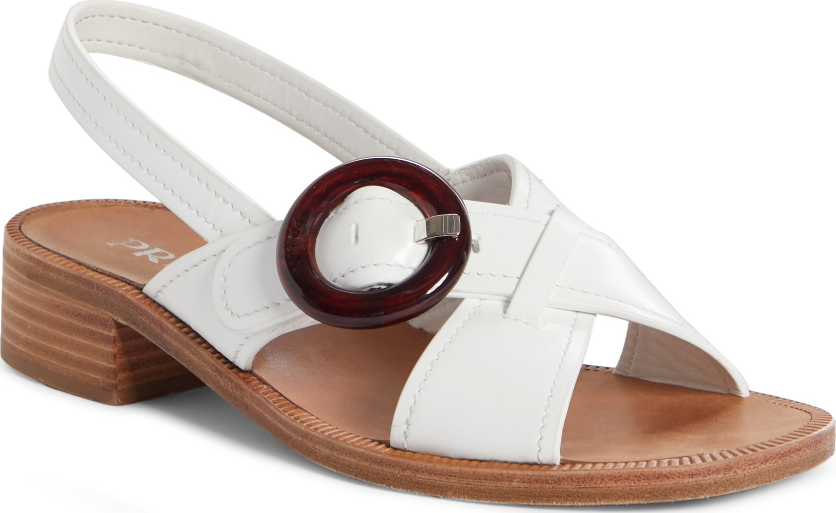 Prada Buckle Slingback Sandal