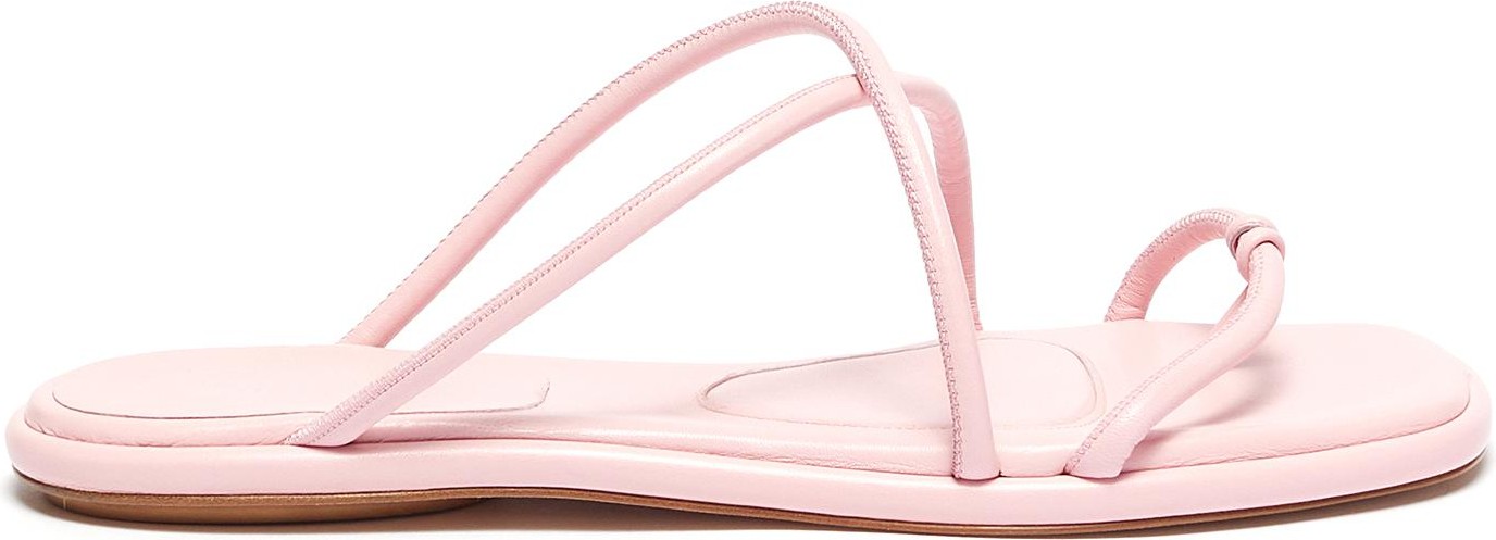 Rosetta Getty Open toe strappy flat leather sandals