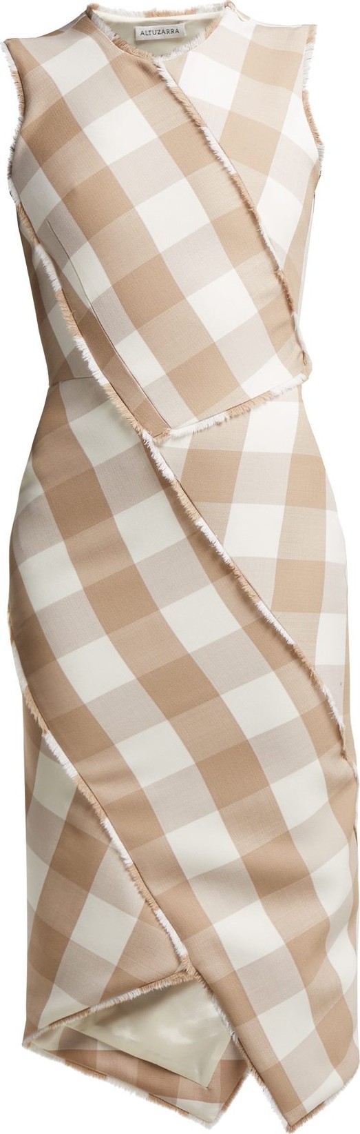 Altuzarra Gina checked wool-blend dress