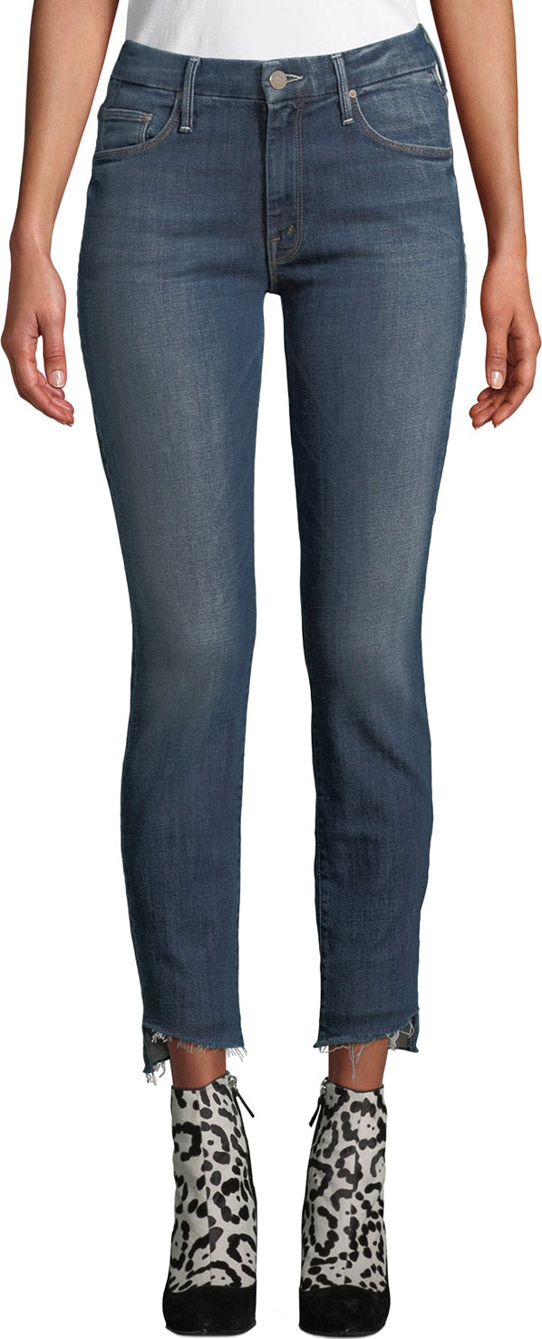 MOTHER The Looker Step-Hem Skinny Ankle Jeans
