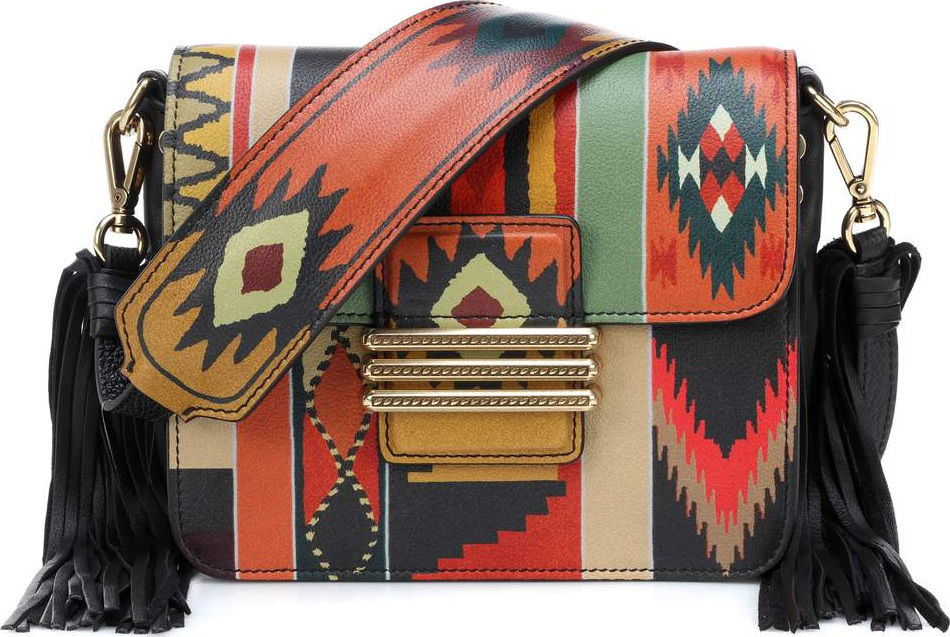 Etro Printed leather shoulder bag