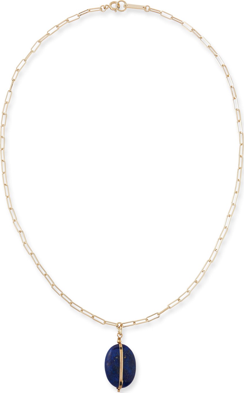 Isabel Marant Etoile Plated Stone-Pendant Chain Necklace, 21"